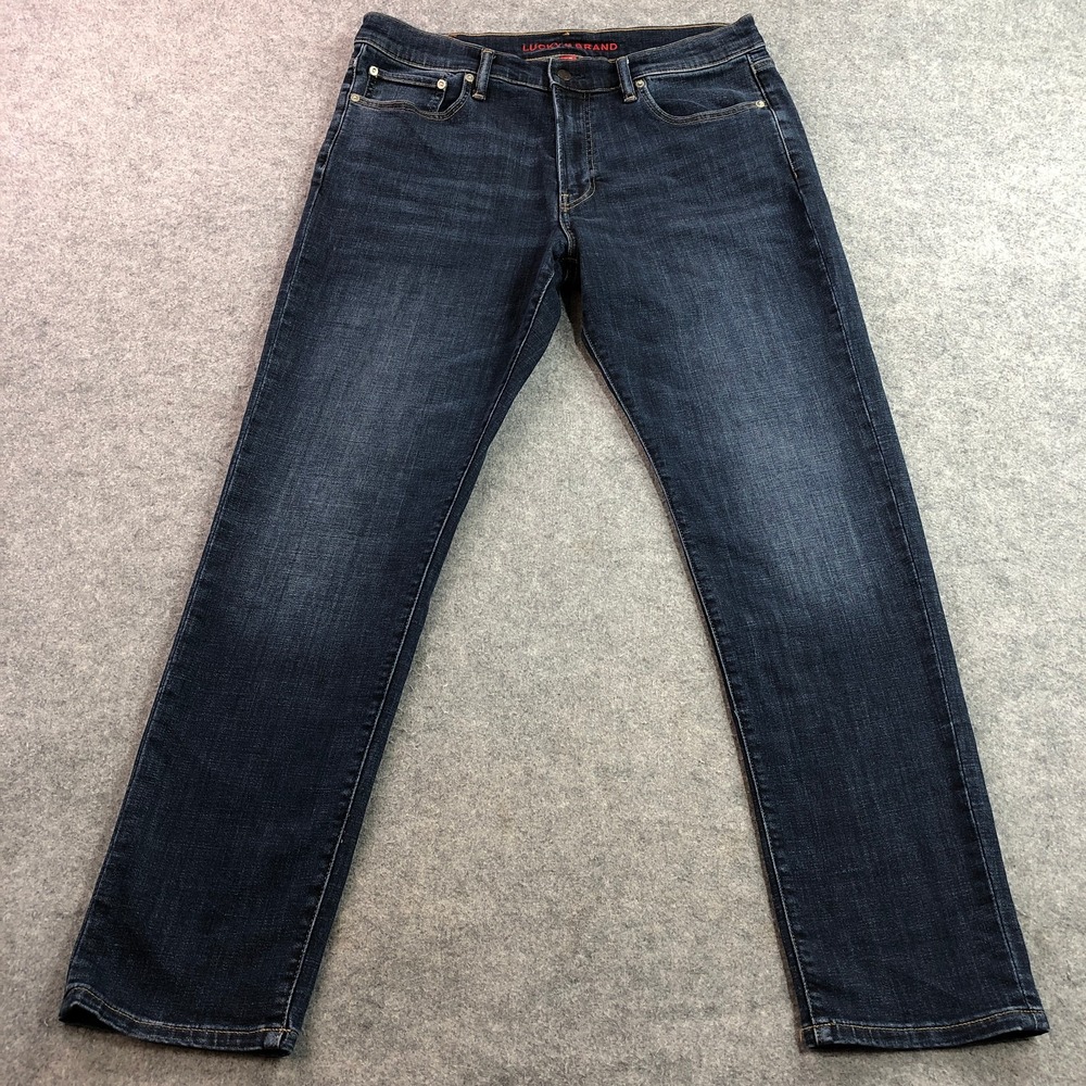 Lucky Brand Mens Jeans 33x32 Dark Wash 412 Athletic Slim Fit Denim